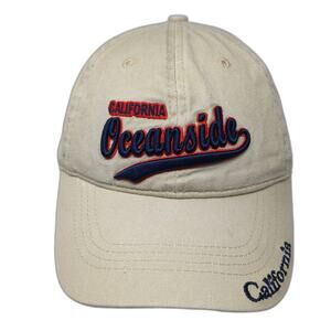 California Oceanside Strapback Baseball Cap Beige One Size Adjustable Lucky7